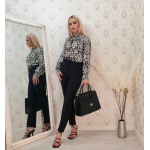 Pantaloni nergri,la dunga, Imperial