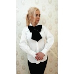 Cămașă alba office,cambrata ,cu papion detasabil din catifea,Imperial