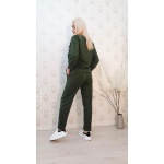 Compleu casual verde-kaki,din bumbac - imagine 6