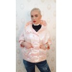 Geaca roz sidef,matlasata,subtire,de Primavara